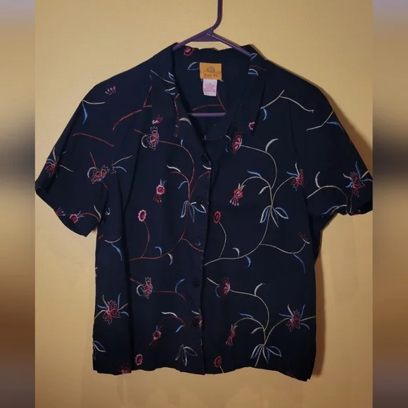 Ruby Rd. Embroidered Button Down - Picture 1 of 3